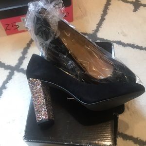 J crew glitter heels